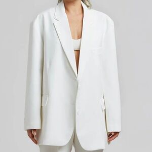 The Frankie Shop White Oversized Blazer